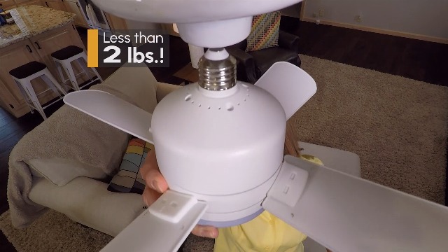 Bell+Howell Socket Breeze Ceiling Fan with Lights and Remote